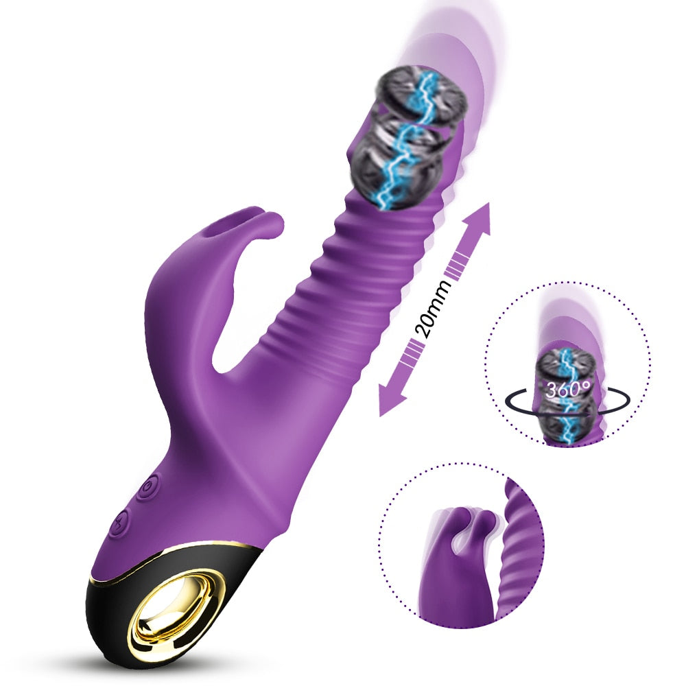 Thrusting Vibrator  LAVAH Purple  