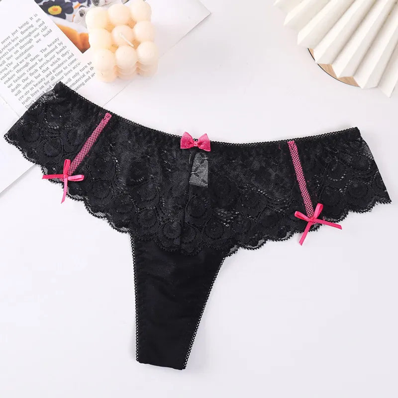 French Lace Thong  LAVAH LINGERIE & INTIMATES Black S 