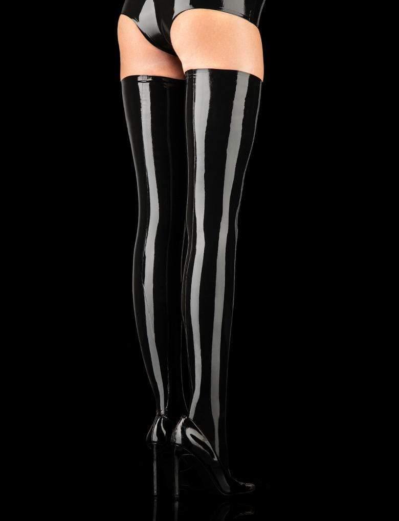 Latex Thigh Highs - Black stockings LAVAH   