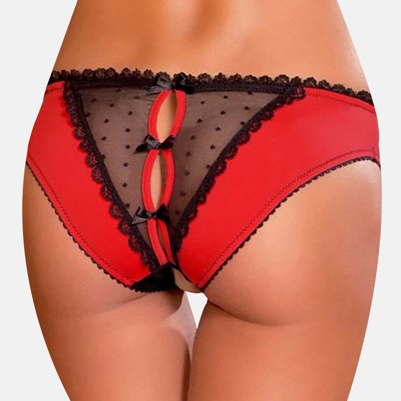 Isabelle Crotchless Panties panties LAVAH Red S 