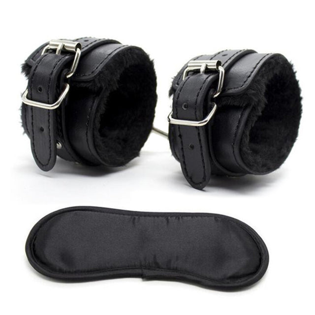 Handcuff & Blindfold Set sex toy LAVAH Black  