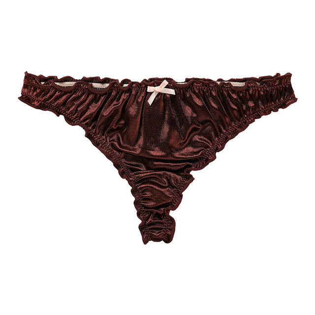 French Ruffle Panties panties LAVAH Brown S/M 